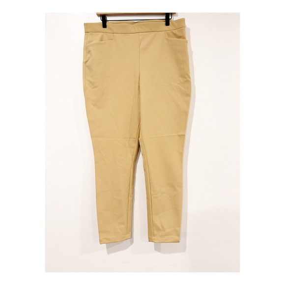 RLX Ralph Lauren Pants - RLX Ralph Lauren Womens Tan Khaki Golf Pants Tapered Stretch Trousers Size 16